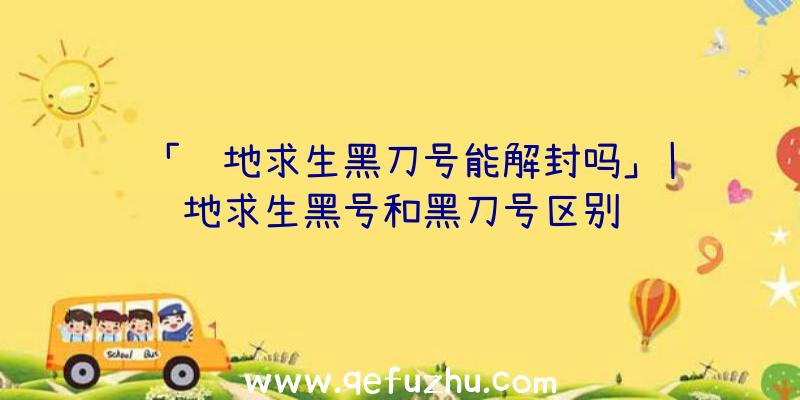 「绝地求生黑刀号能解封吗」|绝地求生黑号和黑刀号区别